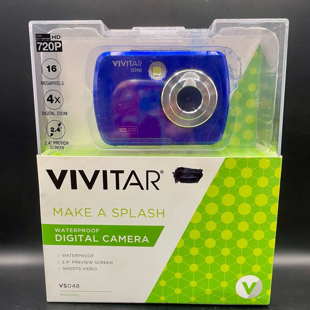 Vivitar Blue Waterproof Digital Camera New